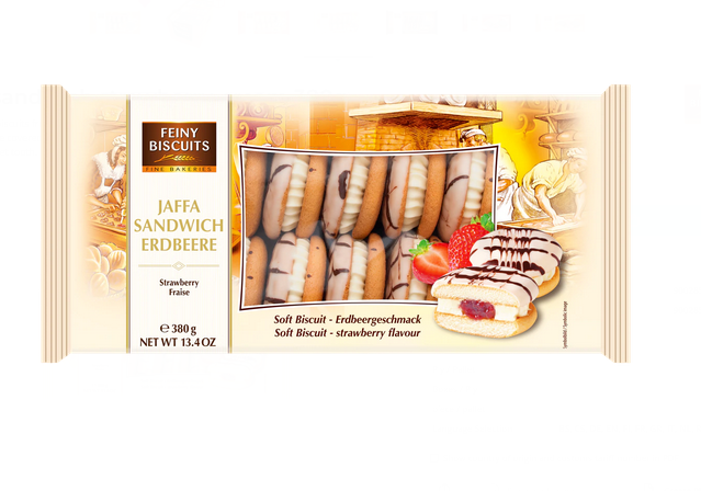 FEINY JAFFA SANDWICH STRAWBERY 380G